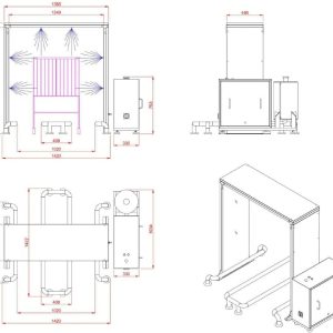 Shopping cart  (trolley) desinfection equipment