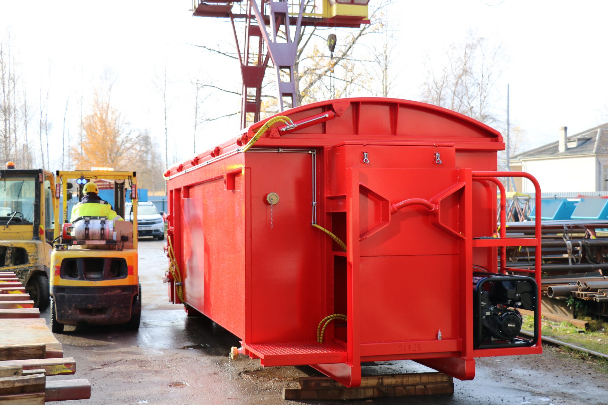 Electric vehicle fire extinguishing container BALOX Inesta