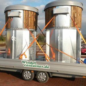 Front loading containers