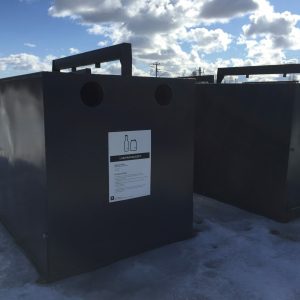 Waste container for glass