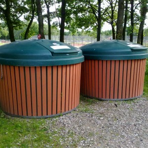 Semi-underground containers