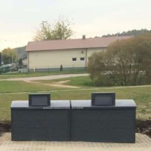 Steel semi underground containers